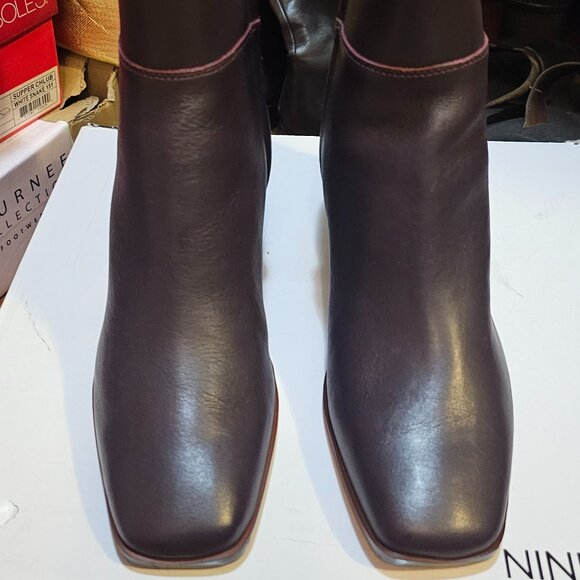 Nine West Dither Ankle Boots, Merlot 600 NWOB, Size 8.5M - Picture 7 of 10
